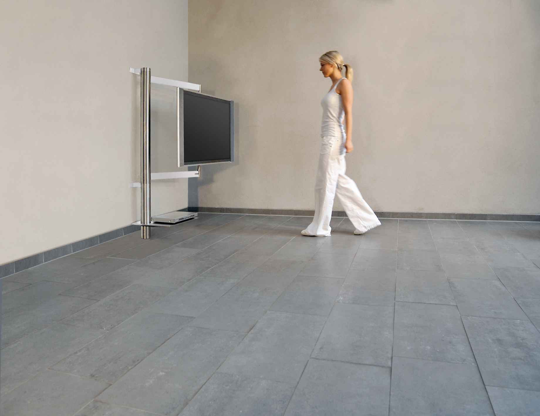 wissmann-112 Fernsehhalterung TV Wandhalterung Design schwarz drehbar schwenkbar ausziehbar schwere Fernseher groß