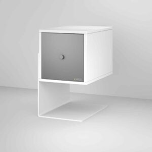 design nightstand white with comparsement door