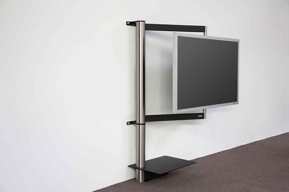wissmann-112 Fernsehhalterung TV Wandhalterung Design schwarz drehbar schwenkbar ausziehbar schwere Fernseher groß