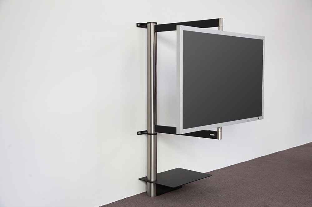 wissmann-112 Fernsehhalterung TV Wandhalterung Design schwarz drehbar schwenkbar ausziehbar schwere Fernseher groß