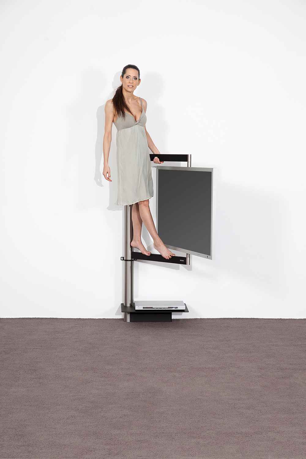 wissmann-112 Fernsehhalterung TV Wandhalterung Design schwarz drehbar schwenkbar ausziehbar schwere Fernseher groß