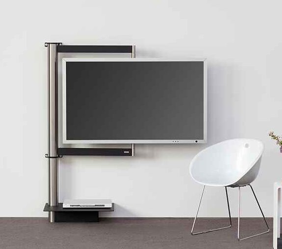 112 TV Mount – Designer Black Swivel, Tilting, Extendable TV Wall Mount, Stainless Steelnkbar ausziehbar