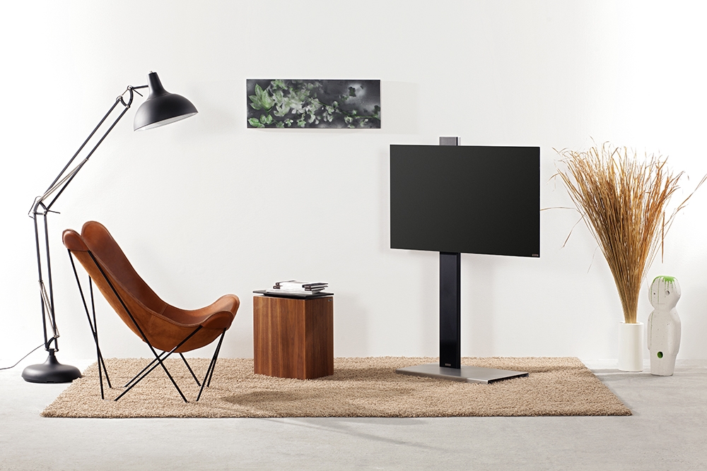 wissmann-118-s schwarz edelstahl TV-Design-Ständer Halter