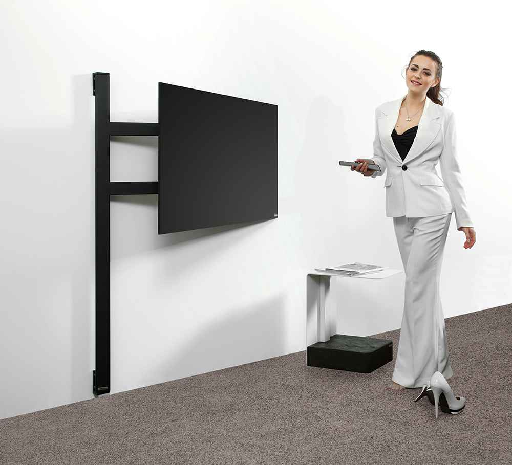 wissmann art121 TV-Design TV wall mount extandable swivelarm black big tvs