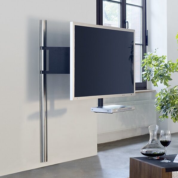 wissmann art123 TV-Design Wandhalterung ausziehbar schwenkarm Edelstahl große Fernseher