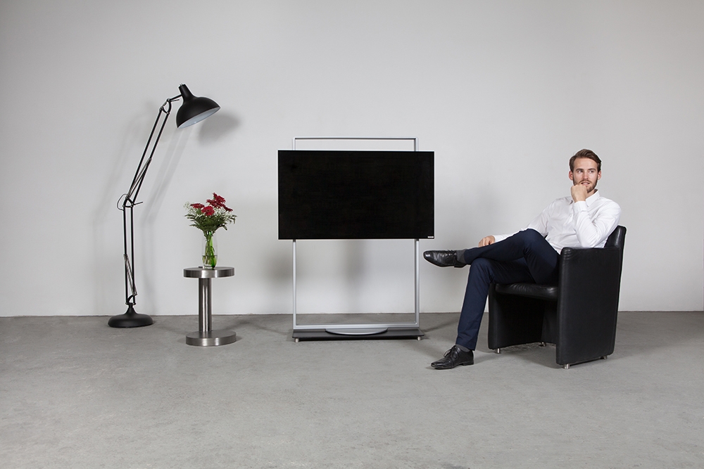 wissmann 146 Design TV Ständer drehbar Luxus schwarz silber