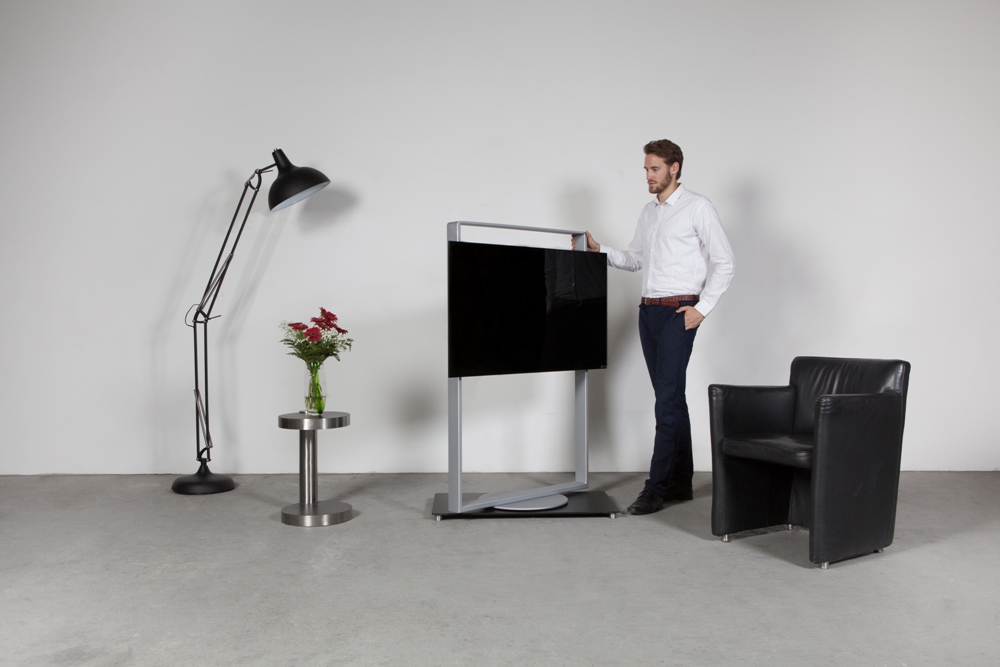 wissmann 146 Design TV Ständer drehbar Luxus schwarz silber