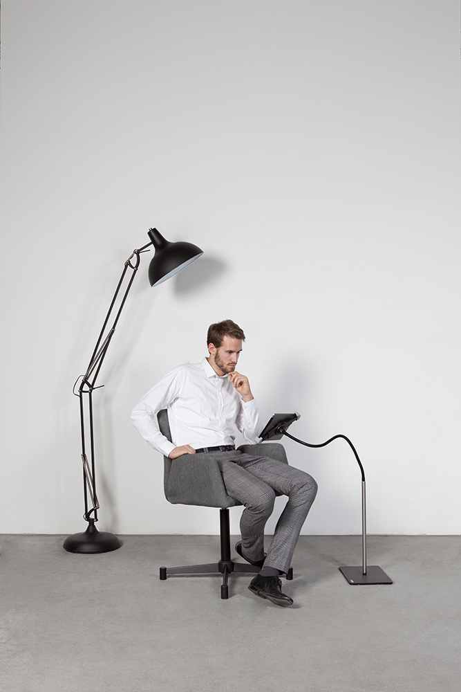 wissmann 183 flex-Design Tabletständer verstellbar Schwanenhals Luxus schwarz