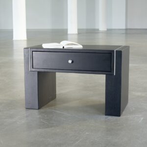 art317-NT Bedside Table Nightstand Wood Oak black Industrial Loft Modern Exklusiv