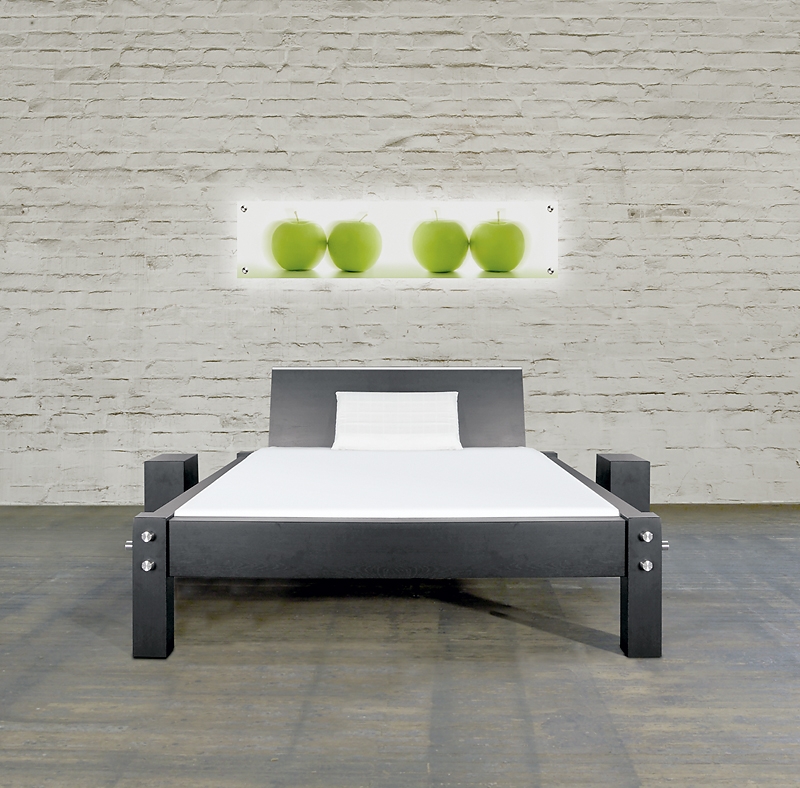 wissmann art31 Bett Holz schwarz Industrial Loft Modern Exklusiv