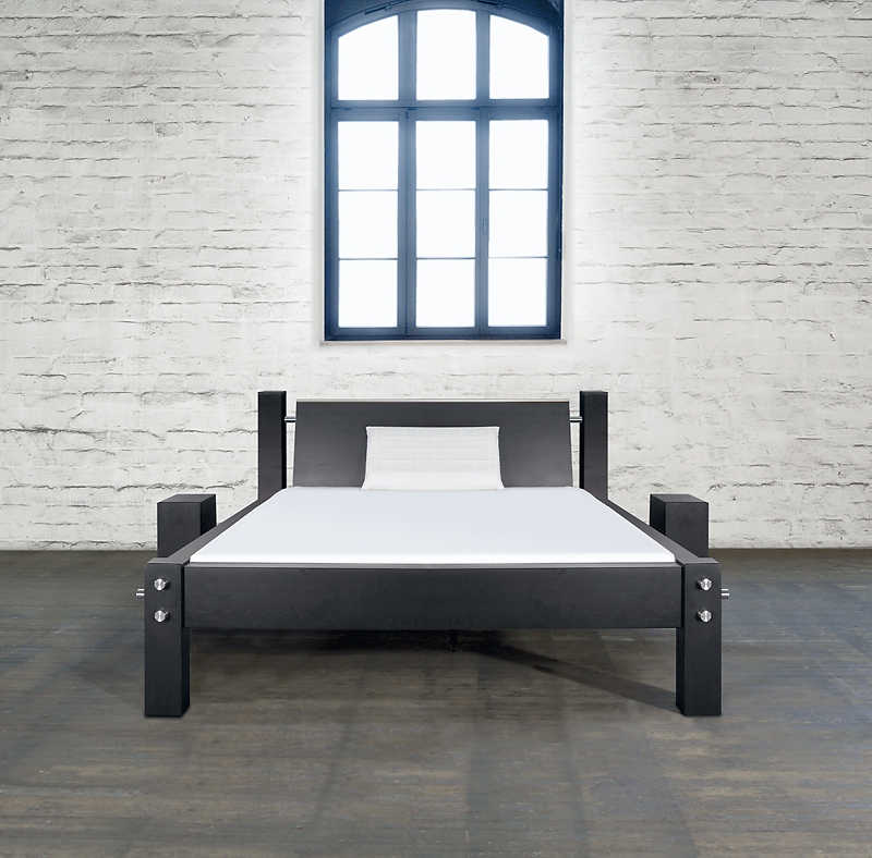 wissmann art31 Bett Holz schwarz Industrial Loft Modern Exklusiv