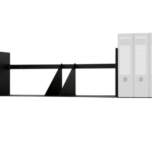 wissmann art598-2 Wandregal schwarz Ordner Büro Kanzlei groß Design Industrial Loft Modern