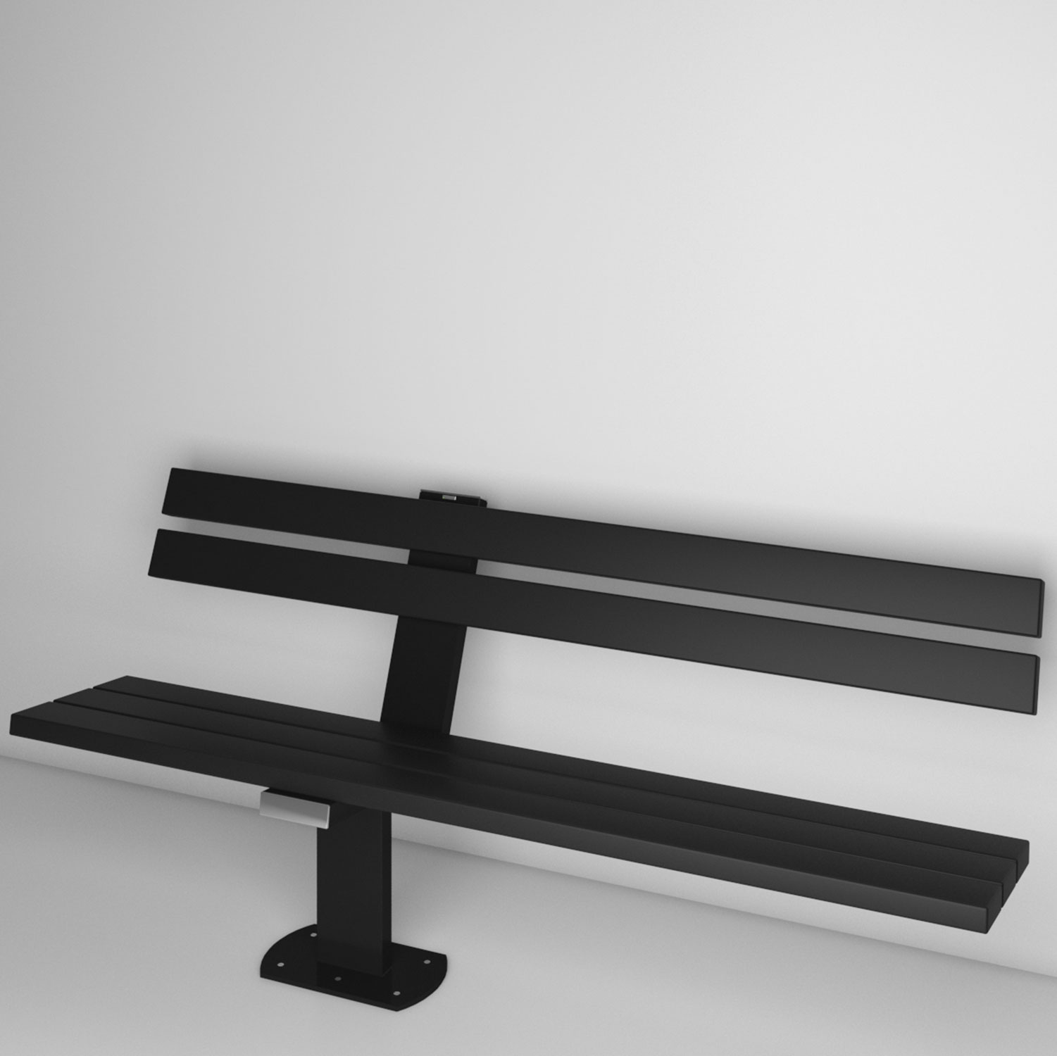 wissmann Sitzbank Parkbank Metall Schwarz Nachhaltig Design Modern