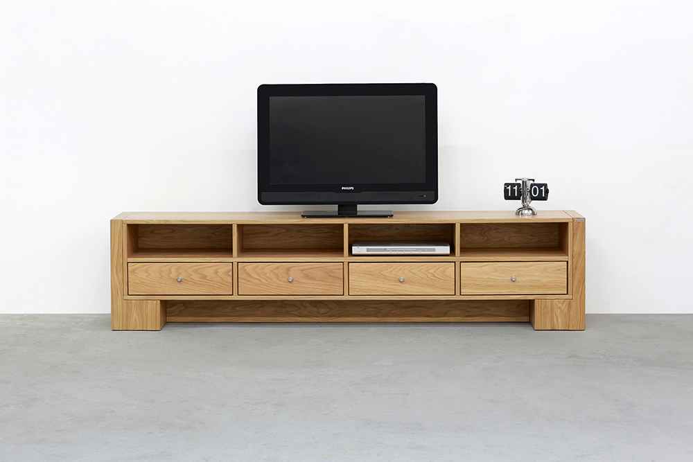 wissmann-119-1-Sideboard Lowboard Holz TV Fernseher mit Schubladen