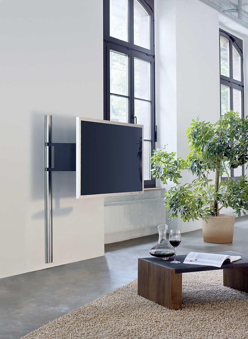 wissmann art123 TV-Design Wandhalterung ausziehbar schwenkarm Edelstahl große Fernseher