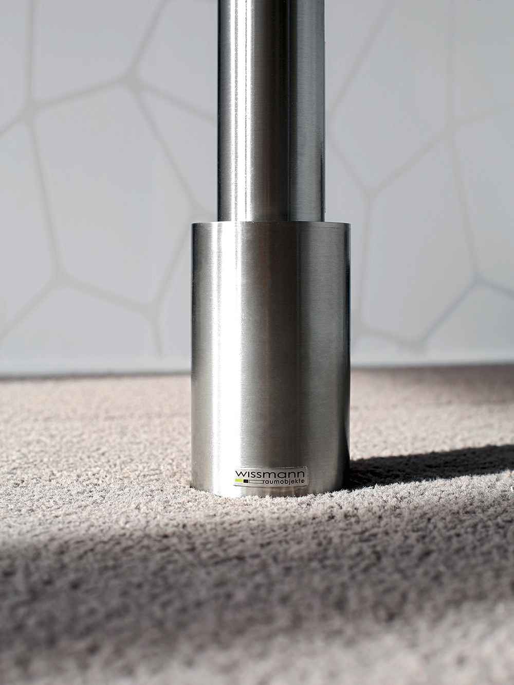 wissmann-129 bester tv ständer luxus design edelstahl stange freistehend zur decke