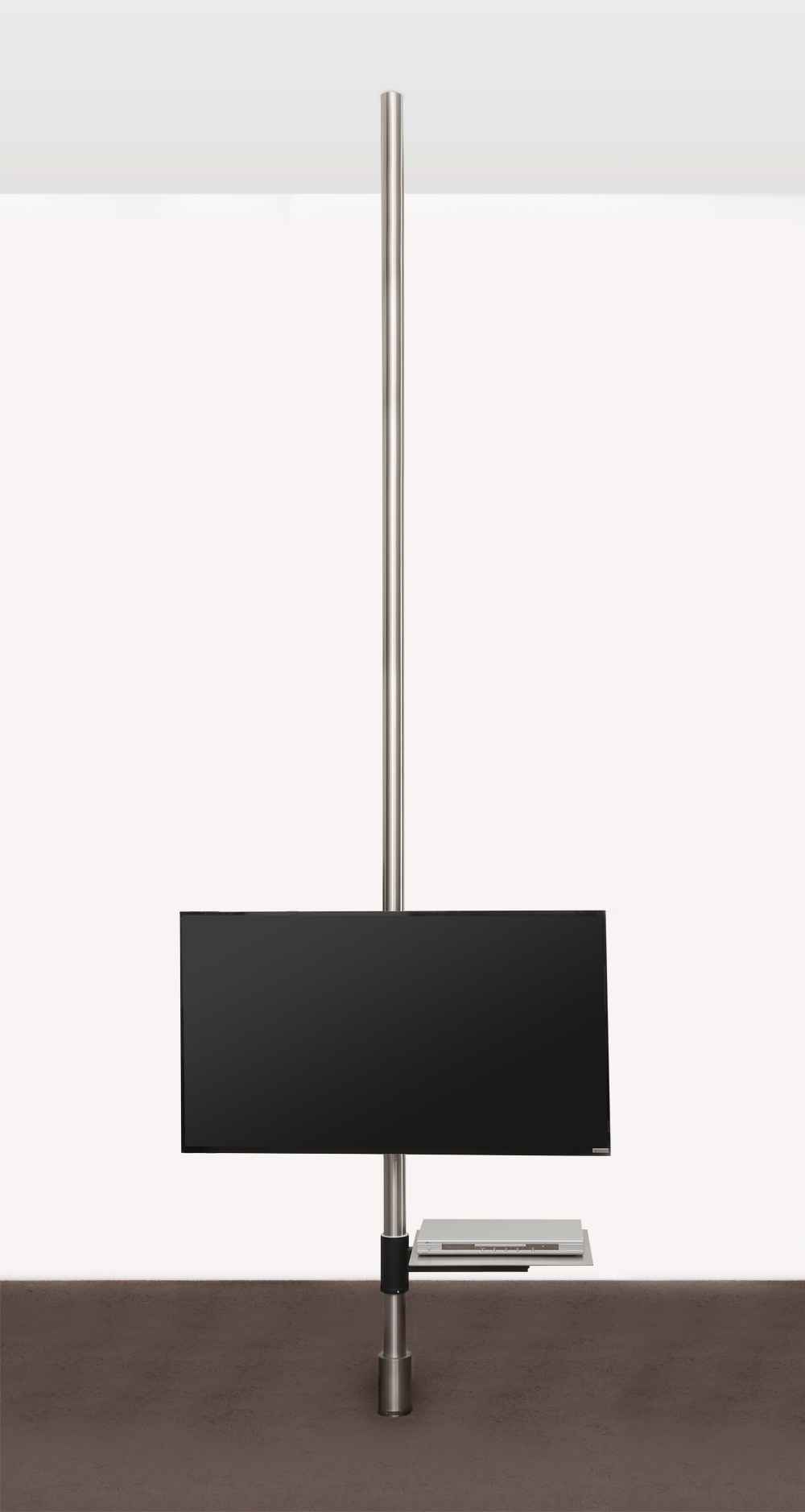 wissmann-129 bester tv ständer luxus design edelstahl stange freistehend zur decke