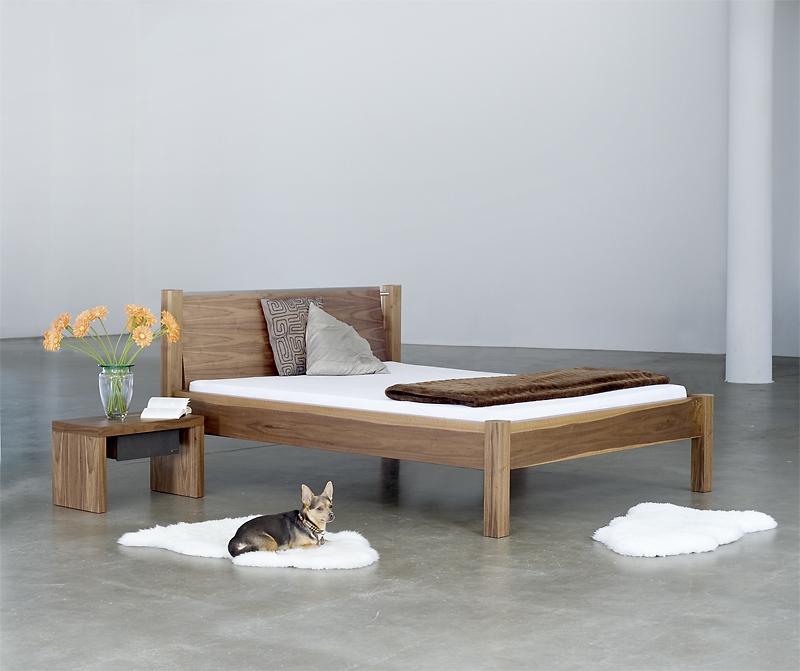 wissmann art325 schwebendes Bett ohne Füße Holz Eiche Industrial Loft Modern