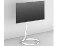 TV Ständer Halter Satandfuß weiss Design rund